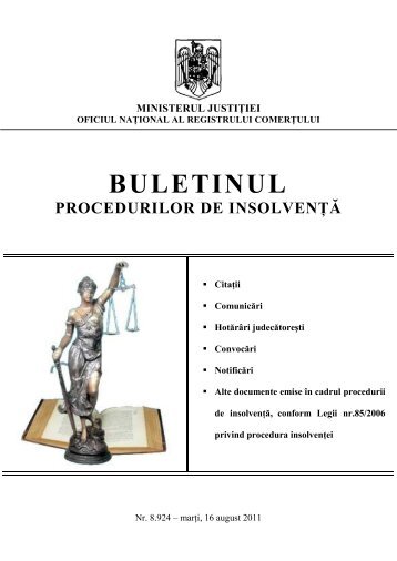 BULETINUL PROCEDURILOR DE INSOLVENłĂ