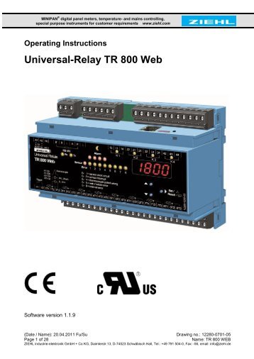 Universal-Relay TR 800 Web - ziehl.de