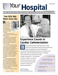 Experience Counts In C a rdiac Catheterization - Glens Falls Hospital