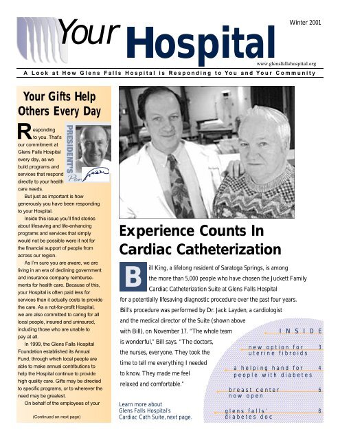 Experience Counts In C a rdiac Catheterization - Glens Falls Hospital