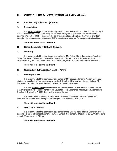 Camden Board of Education - Camden City Public Schools