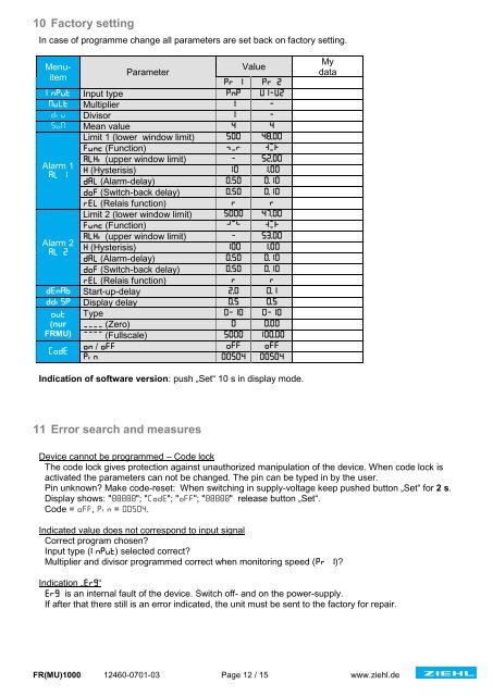 Operating Instructions FR(MU)1000 - ziehl.de