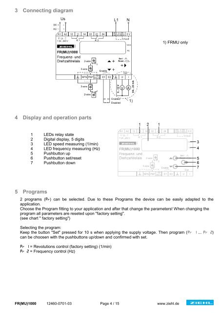 Operating Instructions FR(MU)1000 - ziehl.de