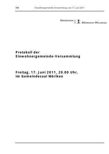 Traktandum 5 Verpflichtungskredit von CHF 290'000. - Gemeinde ...