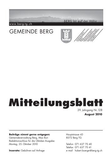 Mitteilungsblatt - Gemeinde Berg