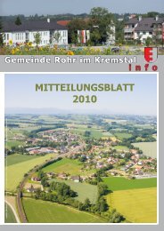 MITTEILUNGSBLATT 2010 - Rohr im Kremstal