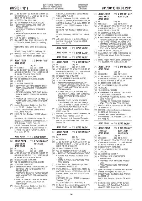 Bulletin 2011/31 - European Patent Office