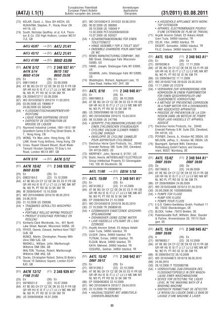 Bulletin 2011/31 - European Patent Office