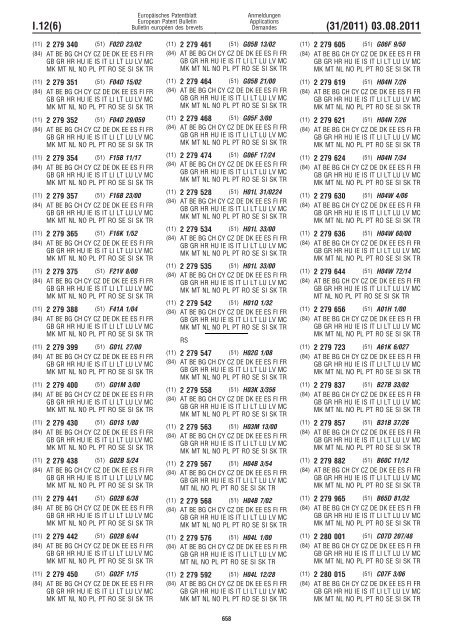 Bulletin 2011/31 - European Patent Office