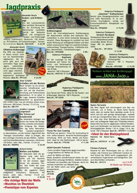 Einladung zum JANA- Sommerfest 2012 - JANA Jagd + Natur ...