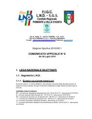 comunicato ufficiale n° 6 1. leganazionale dilettanti - LND