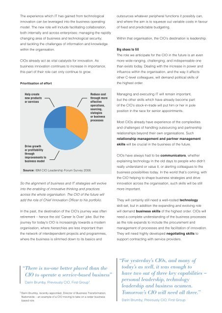 The evolving role of the CIO - IBM