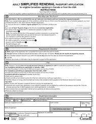 Adult Simplified Renewal Passport Application - Passport Canada