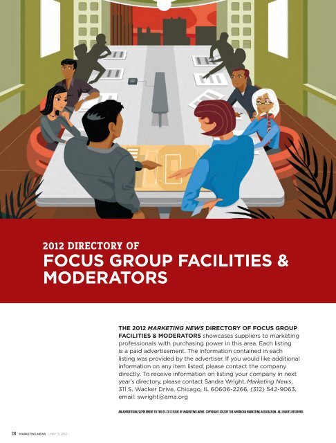 Focus Group Facilities & Moderators - American Marketing Association