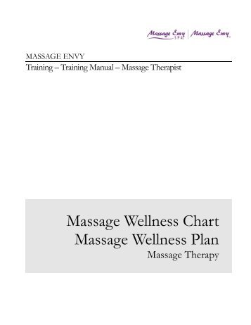 Massage Wellness Chart - Massage Envy Franchising, LLC ...