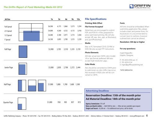 Griffin Report of Food Marketing Circulation