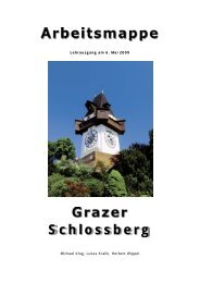 Arbeitsmappe Grazer Schlossberg - Fachdidaktik Geschichte