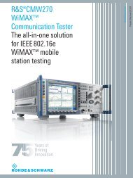 R&S®CMW270 WiMAX™ Communication Tester The all-in-one ...