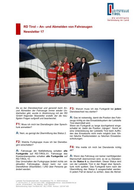 Newsletter 17 - Leitstelle Tirol