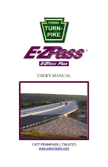 E-ZPass User Manual - The Pennsylvania Turnpike