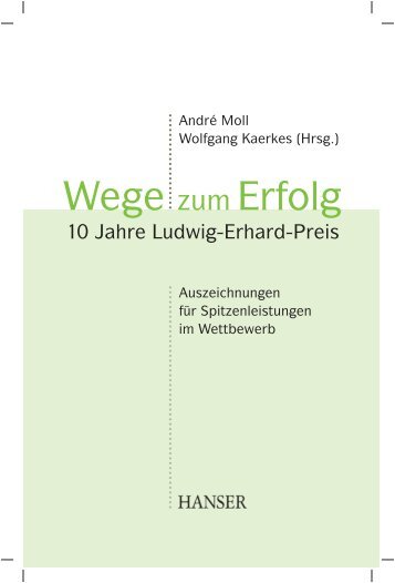 Buch 10 Jahre Ludwig-Erhard-Preis - ArbeitsInnovation