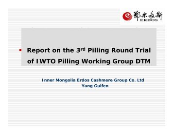 Report on the 3rd Pilling Round Trial of IWTO Pilling Working Group ...