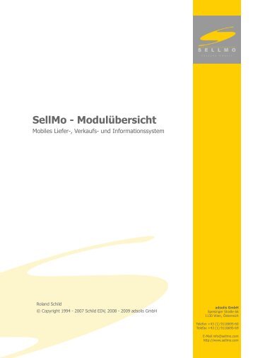 SellMo - bei der adsolis GmbH