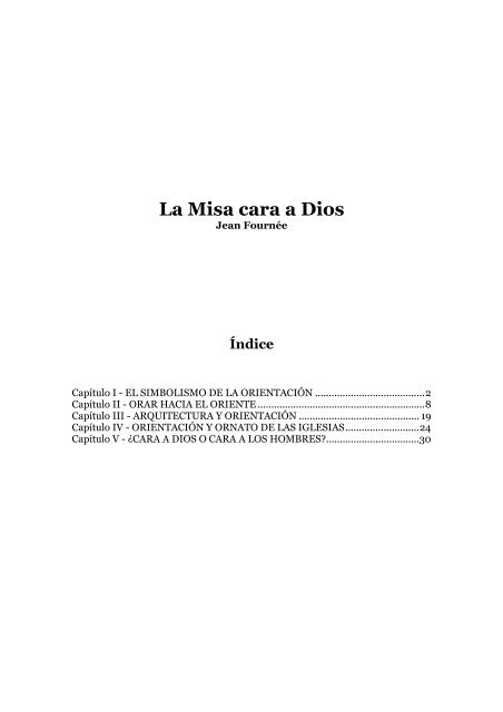 La Misa cara a Dios - coro san clemente i