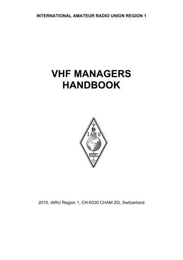 IARU Region 1 VHF Managers Handbook - Sral