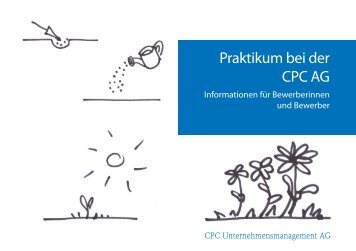 Praktikum bei der CPC - CPC Unternehmensmanagement AG