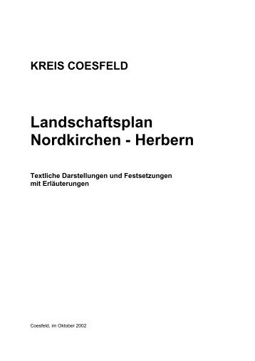 Landschaftsplan Nordkirchen - Herbern - Kreis Coesfeld