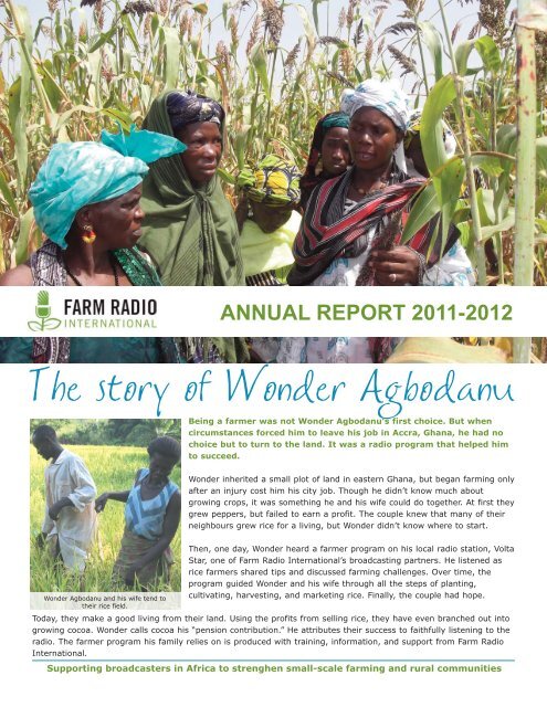Annual Report 2011-2012 - Farm Radio International