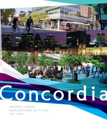 MontrÉal, Canada GUIdE dES ÉtUdES dE 1Er CYClE 2013 – 2014