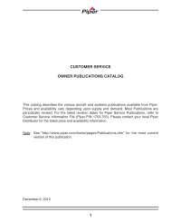 1 customer service owner publications catalog - Piper Aircraft, Inc.