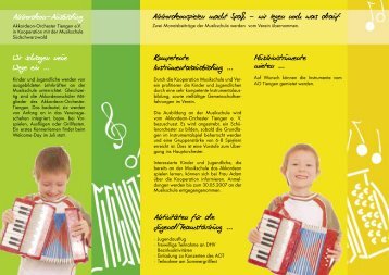 Faltblatt zur Jugendausbildung - Akkordeon-Orchester Tiengen eV