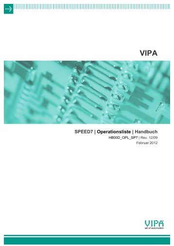 SPEED7 | Operationsliste | Handbuch - VIPA