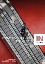 TTS KNOWLEDGE TRANSFER FORUM 2012 - TTS GmbH