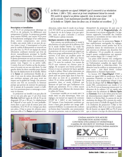 PROJECTEUR ACL HC5000 De Mitsubishi - Ted Magazine