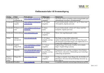 Onlinematerialer til fremmedsprog