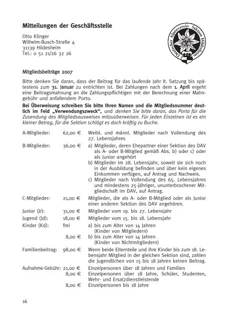 die Hütte - Deutscher Alpenverein Sektion Hildesheim
