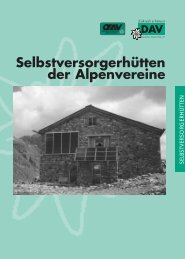 Verzeichnis der Selbstversorgerhütten des DAV ... - Sektion Bayreuth