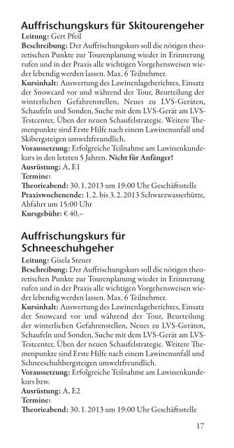 Alpiner Terminkalender 2013 - Deutscher Alpenverein Sektion ...