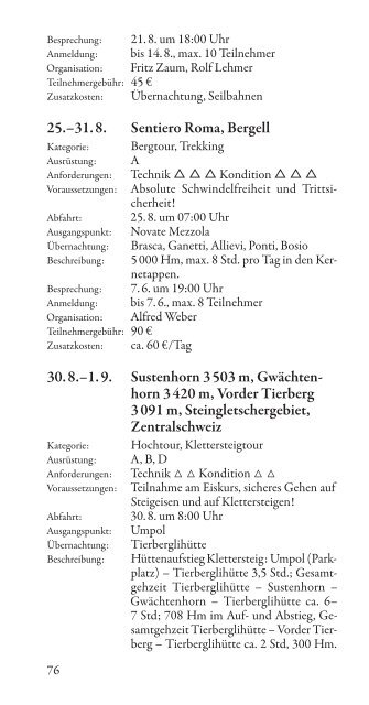 Alpiner Terminkalender 2013 - Deutscher Alpenverein Sektion ...