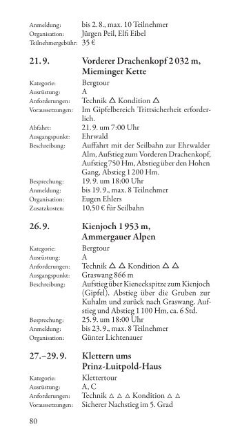 Alpiner Terminkalender 2013 - Deutscher Alpenverein Sektion ...