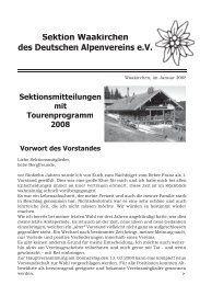 Sektion Waakirchen des Deutschen Alpenvereins eV ...