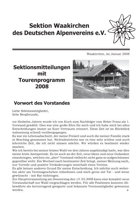 Sektion Waakirchen des Deutschen Alpenvereins eV ...