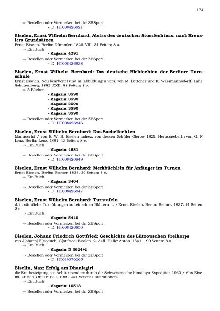 Neukatalogisate ZBSport - Zentralbibliothek der Sportwissenschaften