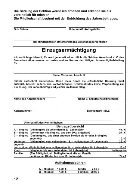 Weserland- Echo - Deutscher Alpenverein Sektion Weserland