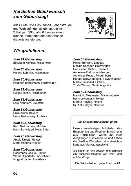 Weserland- Echo - Deutscher Alpenverein Sektion Weserland
