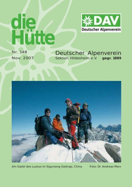 Inhalt-H.tte 148.qxd - Deutscher Alpenverein Sektion Hildesheim